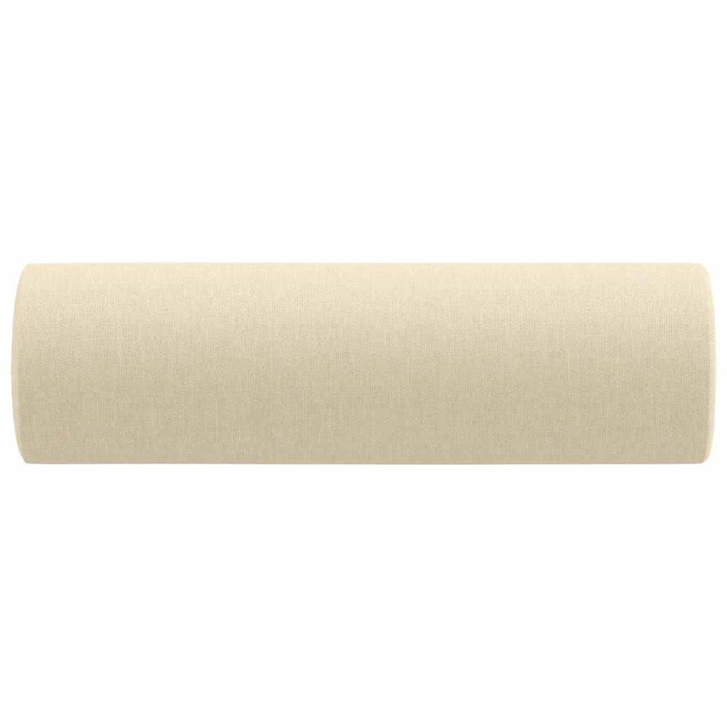 Zierkissen 2 Stk. Creme Ø15x50 cm Stoff