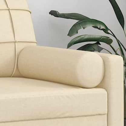 Zierkissen 2 Stk. Creme Ø15x50 cm Stoff