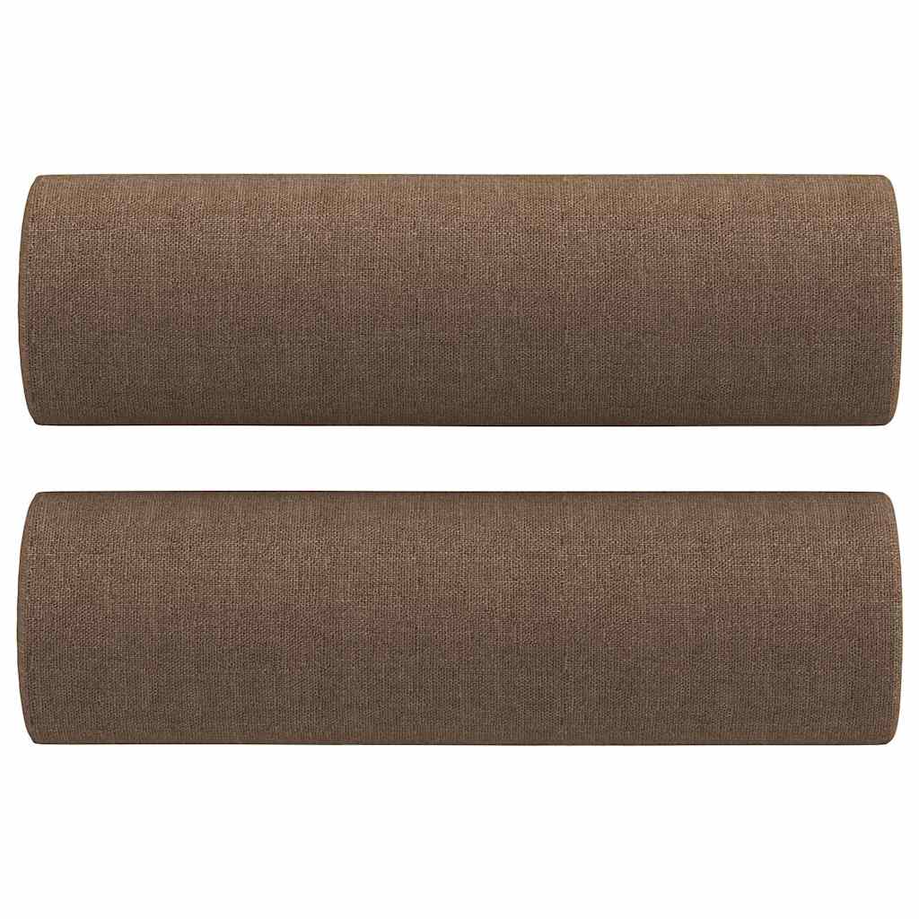 Zierkissen 2 Stk. Braun Ø15x50 cm Stoff