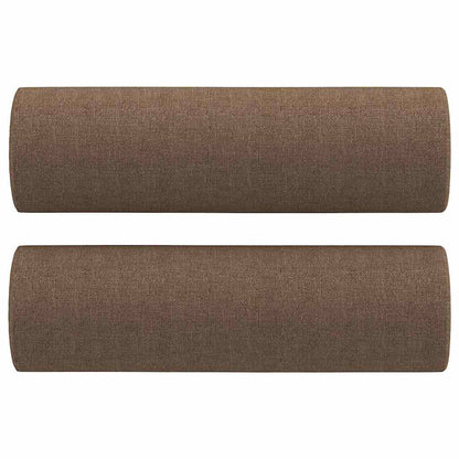 Zierkissen 2 Stk. Braun Ø15x50 cm Stoff