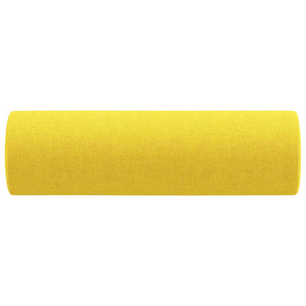 Zierkissen 2 Stk. Hellgelb Ø15x50 cm Stoff
