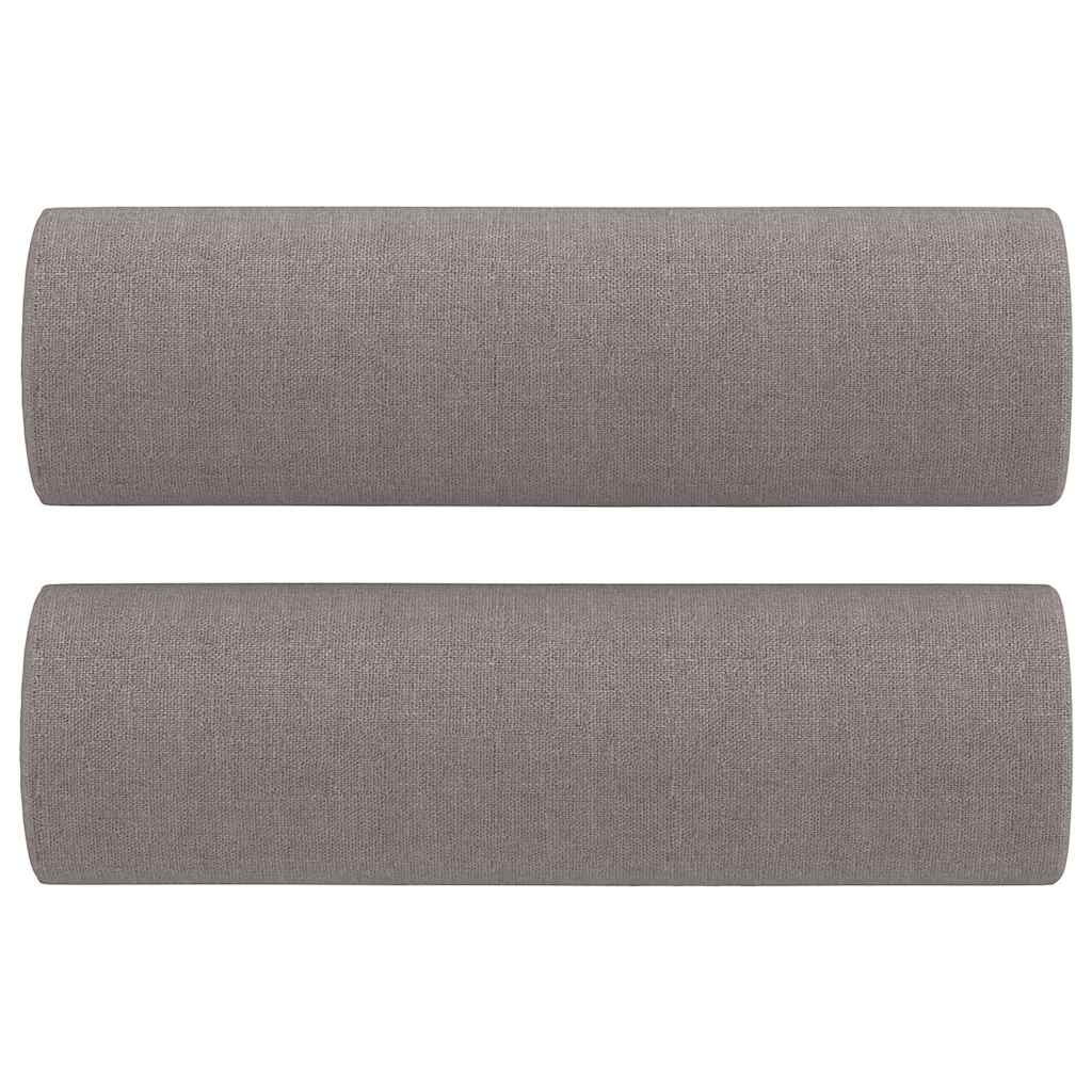 Zierkissen 2 Stk. Taupe Ø15x50 cm Stoff