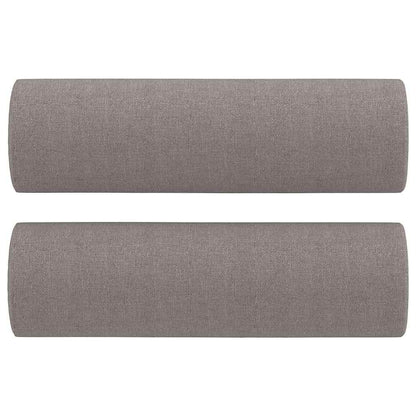 Zierkissen 2 Stk. Taupe Ø15x50 cm Stoff