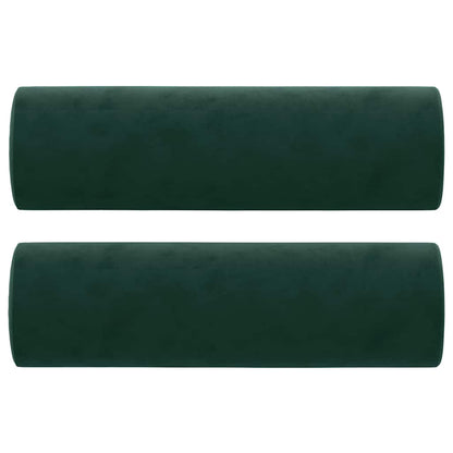 Zierkissen 2 Stk. Dunkelgrün Ø15x50 cm Samt