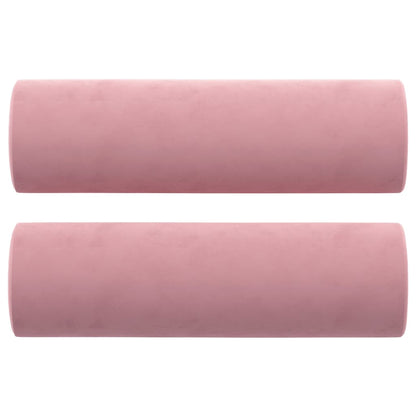 Zierkissen 2 Stk. Rosa Ø15x50 cm Samt