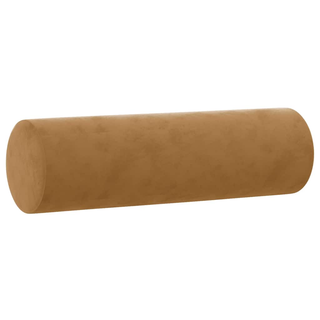 Zierkissen 2 Stk. Braun Ø15x50 cm Samt
