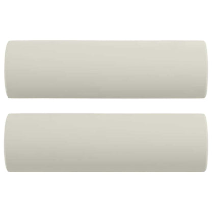Zierkissen 2 Stk. Creme Ø15x50 cm Samt