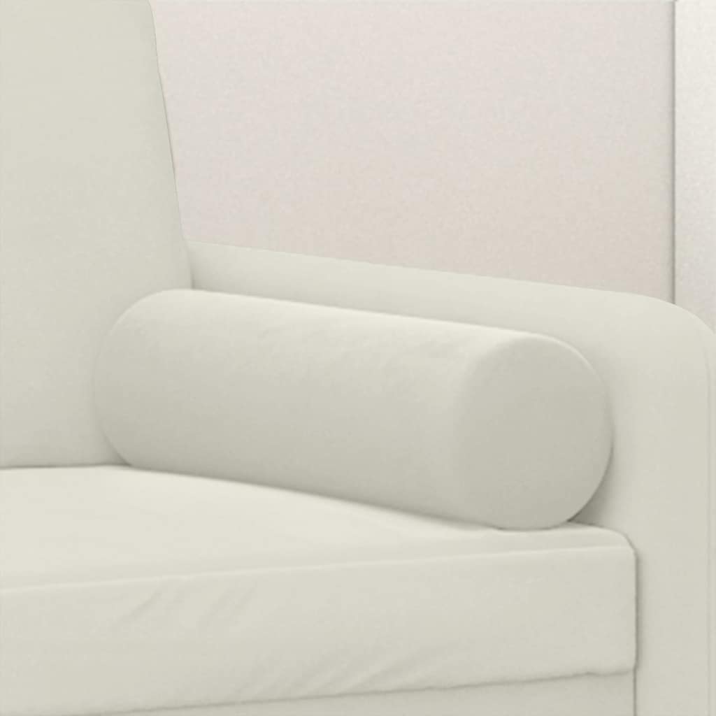 Zierkissen 2 Stk. Creme Ø15x50 cm Samt