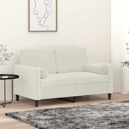 Zierkissen 2 Stk. Creme Ø15x50 cm Samt