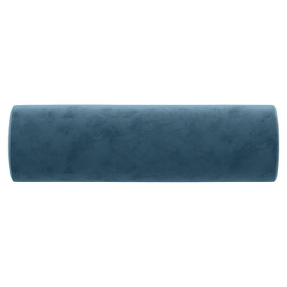 Zierkissen 2 Stk. Blau Ø15x50 cm Samt