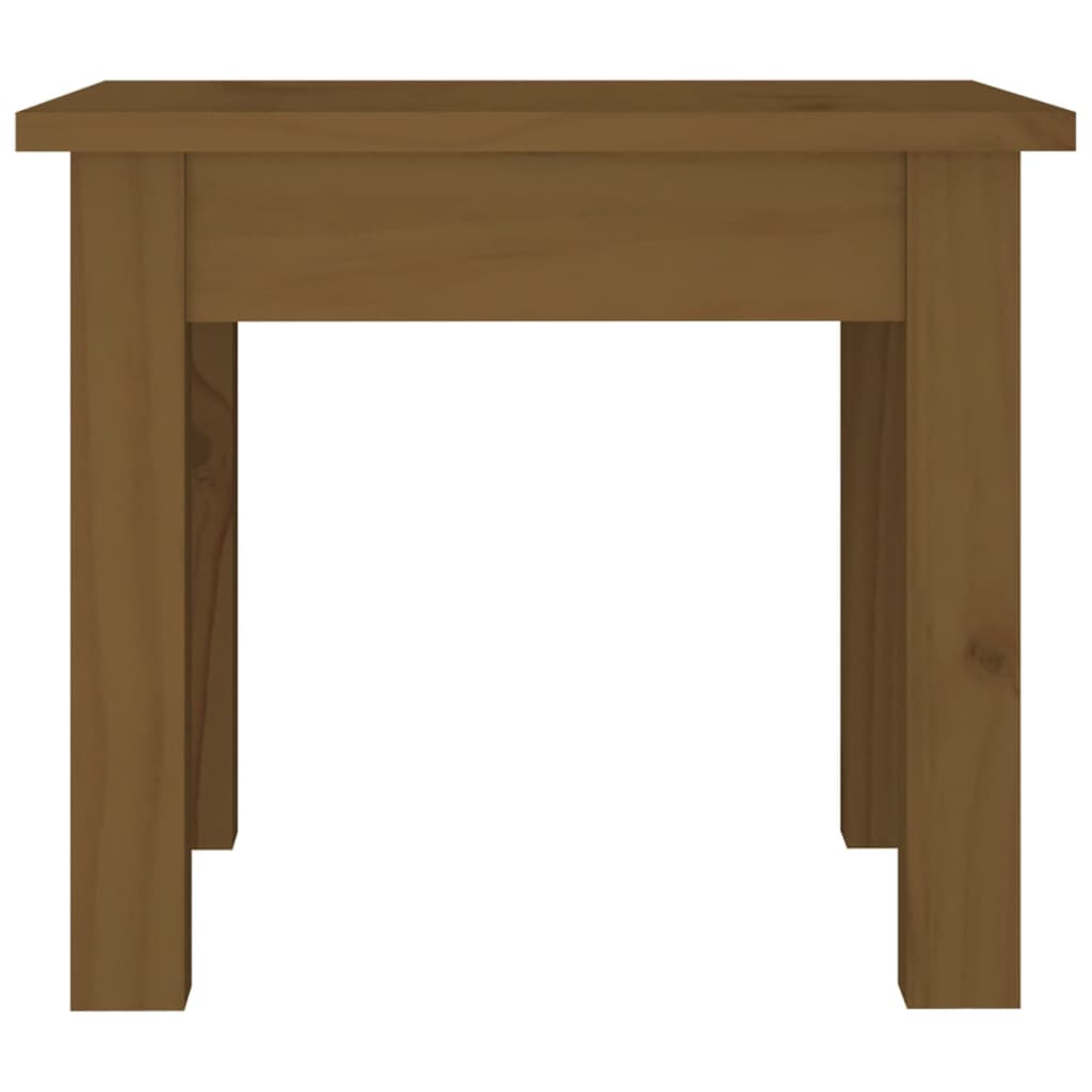 Table basse marron miel 35x35x30 cm en bois de pin massif
