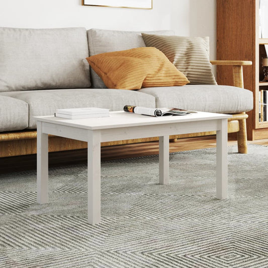 Coffee Table White 80x50x40 cm Solid Pine