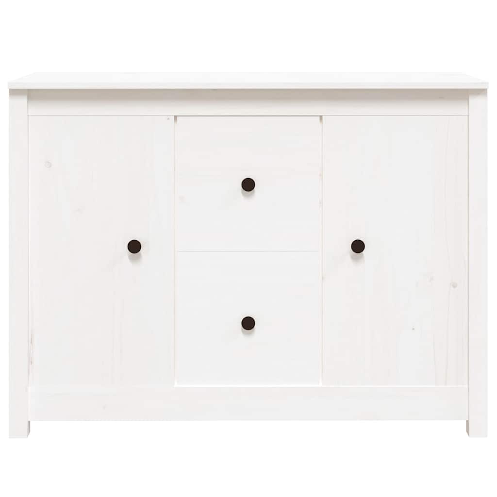 Sideboard Weiß 100x35x74 cm Massivholz Kiefer