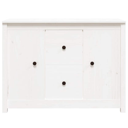 Sideboard Weiß 100x35x74 cm Massivholz Kiefer