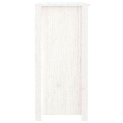 Sideboard Weiß 100x35x74 cm Massivholz Kiefer