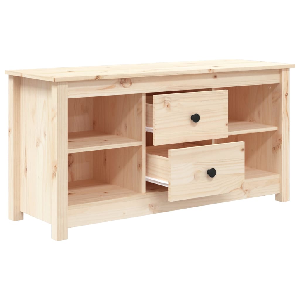 TV-Schrank 103x36,5x52 cm Massivholz Kiefer