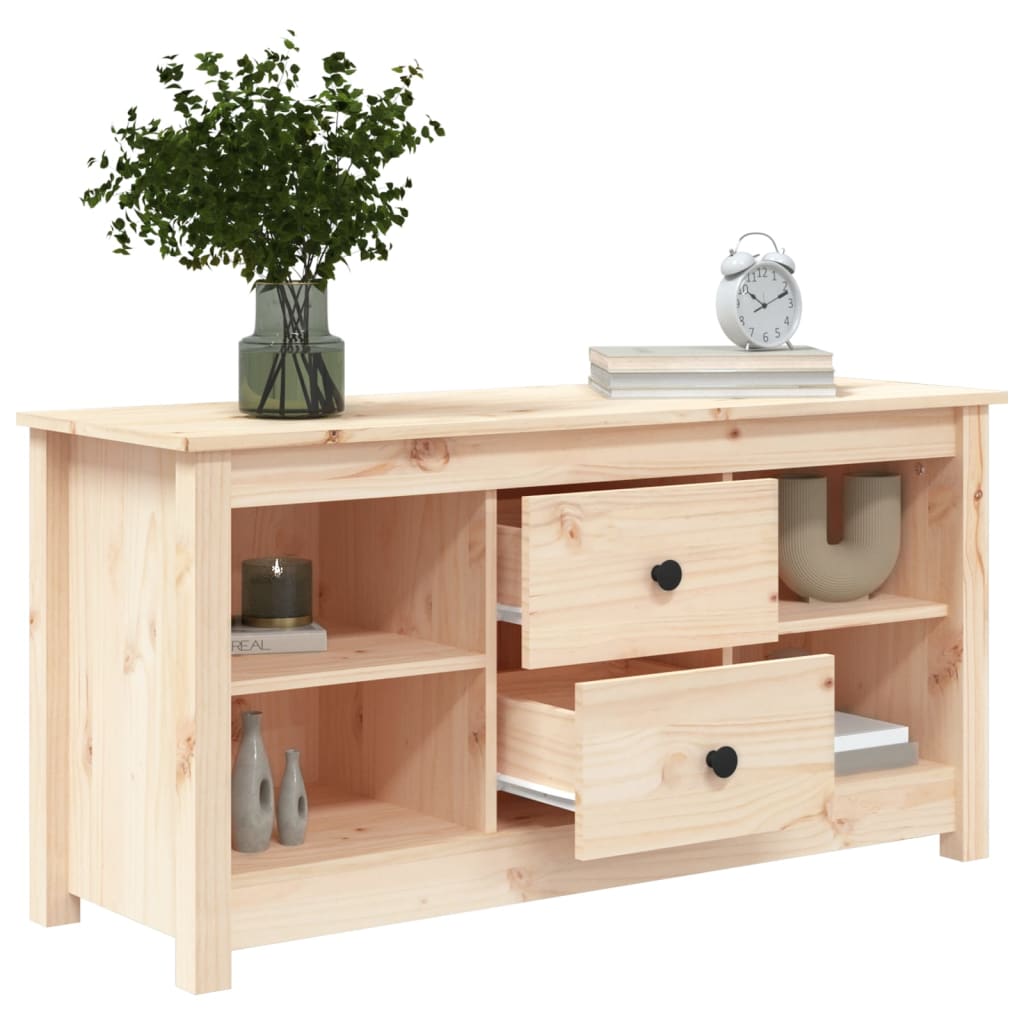 Meuble TV 103x36,5x52 cm en bois de pin massif