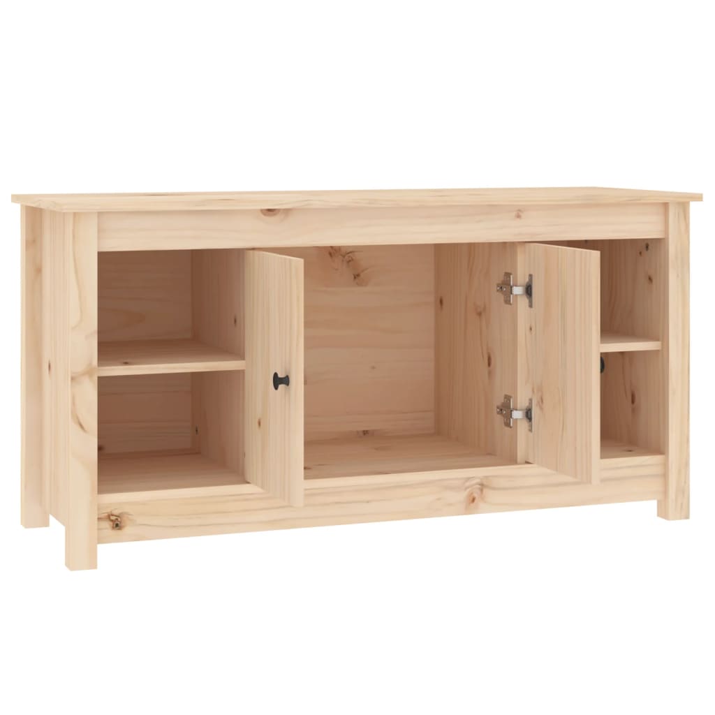 TV-Schrank 103x36,5x52 cm Massivholz Kiefer