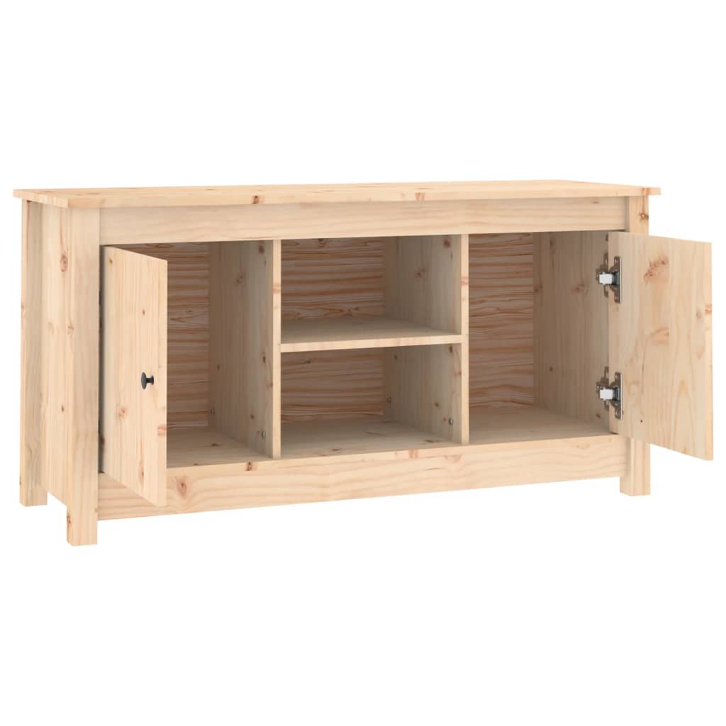 TV-Schrank 103x36,5x52 cm Massivholz Kiefer