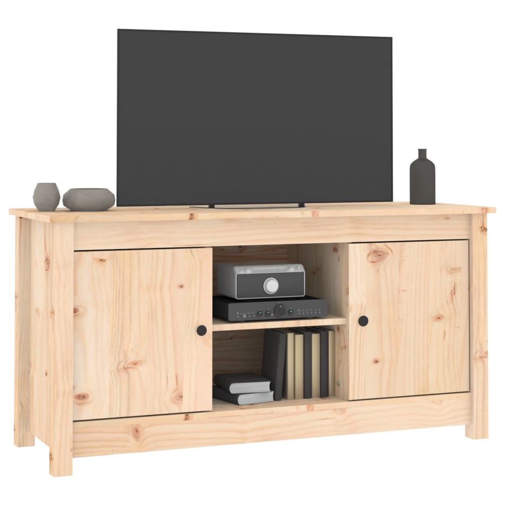 Meuble TV 103x36,5x52 cm en bois de pin massif