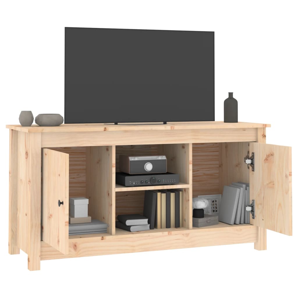 Meuble TV 103x36,5x52 cm en bois de pin massif