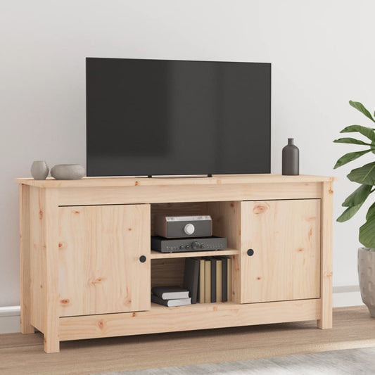 Meuble TV 103x36,5x52 cm en bois de pin massif