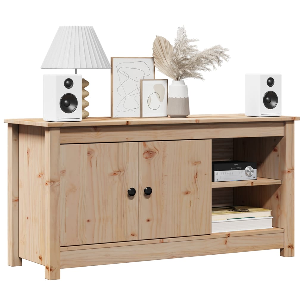 Meuble TV 103x36,5x52 cm en bois de pin massif