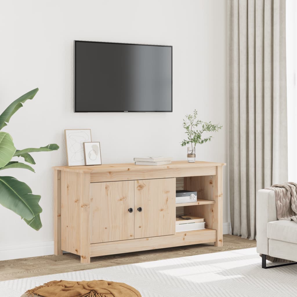 Meuble TV 103x36,5x52 cm en bois de pin massif