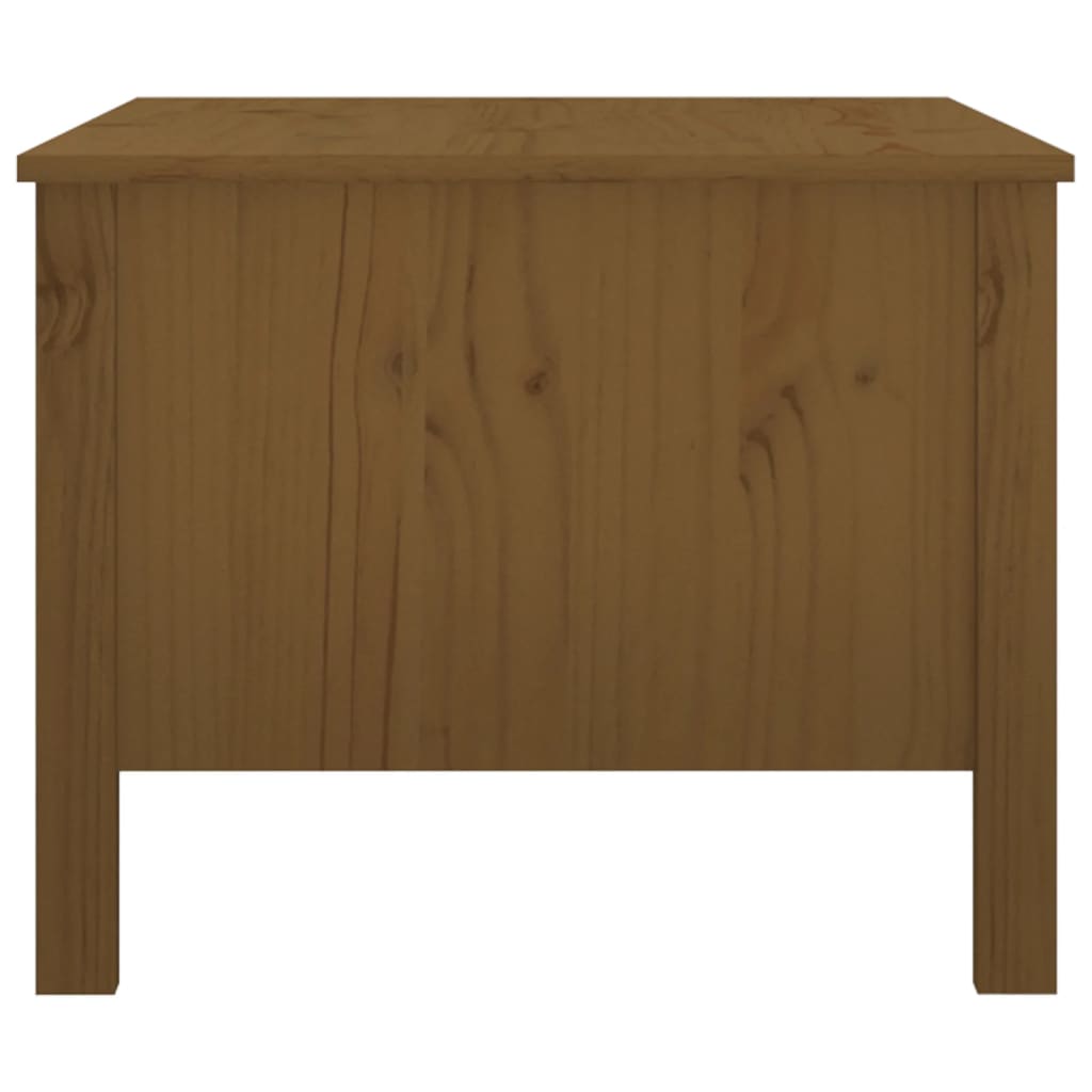 Table basse marron miel 100x50x40 cm en bois de pin massif