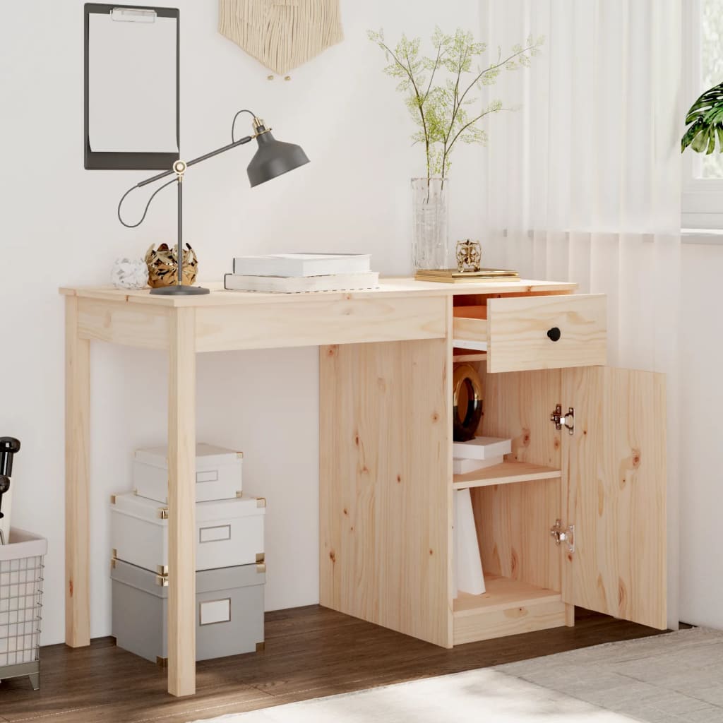 Bureau 100x50x75 cm en bois de pin massif