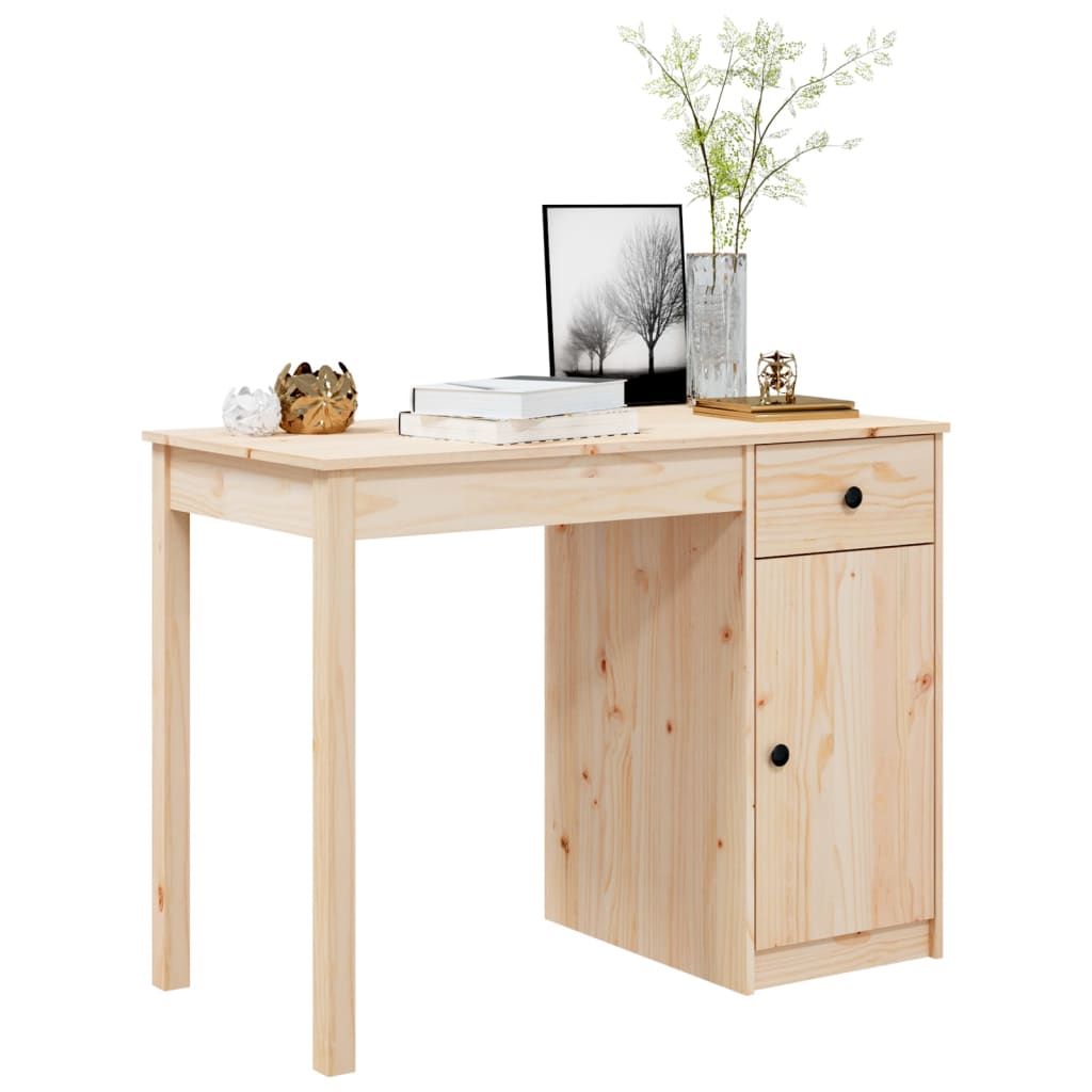 Bureau 100x50x75 cm en bois de pin massif