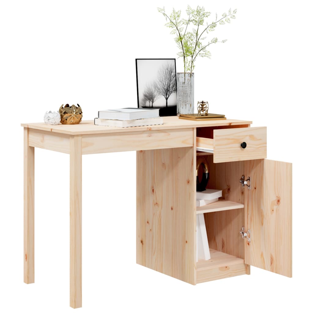 Bureau 100x50x75 cm en bois de pin massif