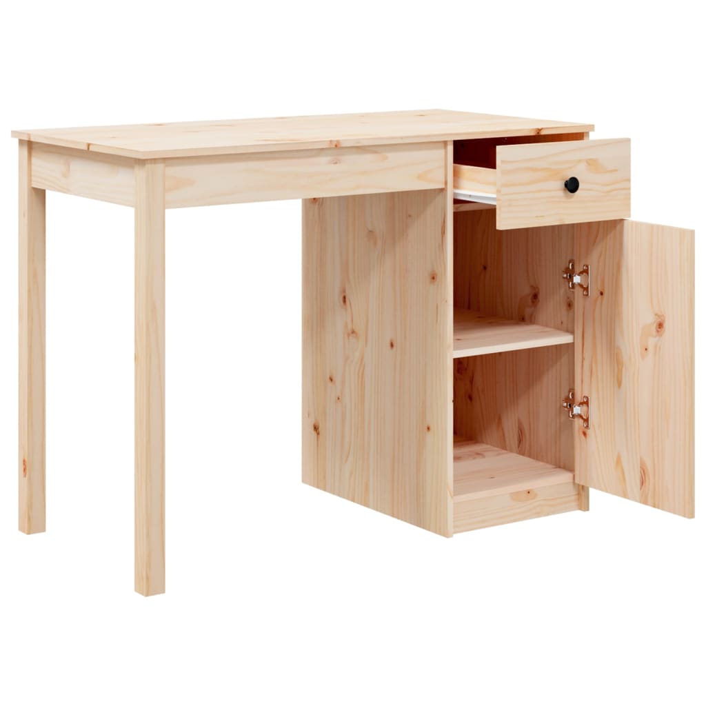 Bureau 100x50x75 cm en bois de pin massif