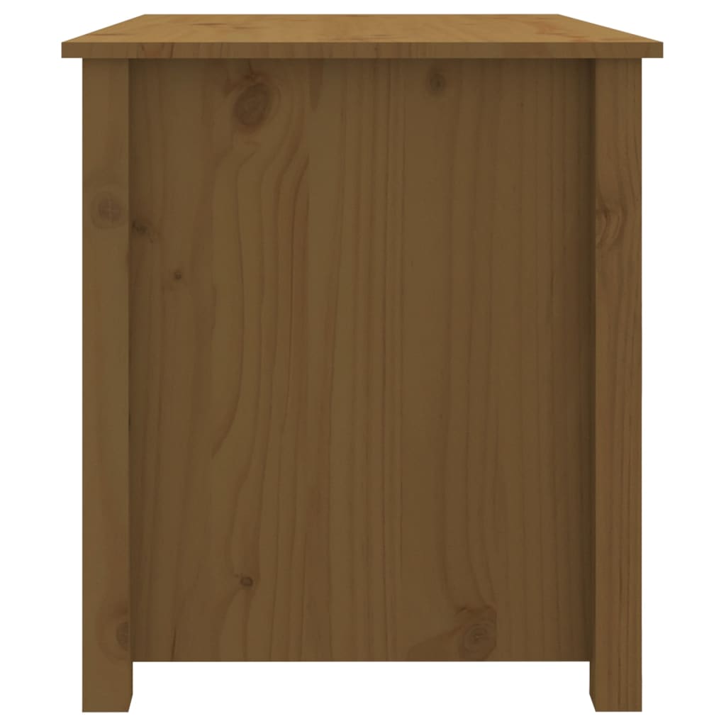 Table basse marron miel 71x49x55 cm en bois de pin massif