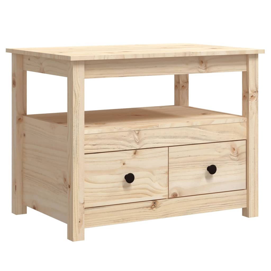 Table basse 71x49x55 cm en bois de pin massif