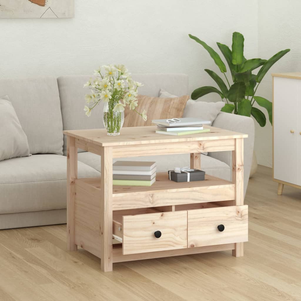 Table basse 71x49x55 cm en bois de pin massif