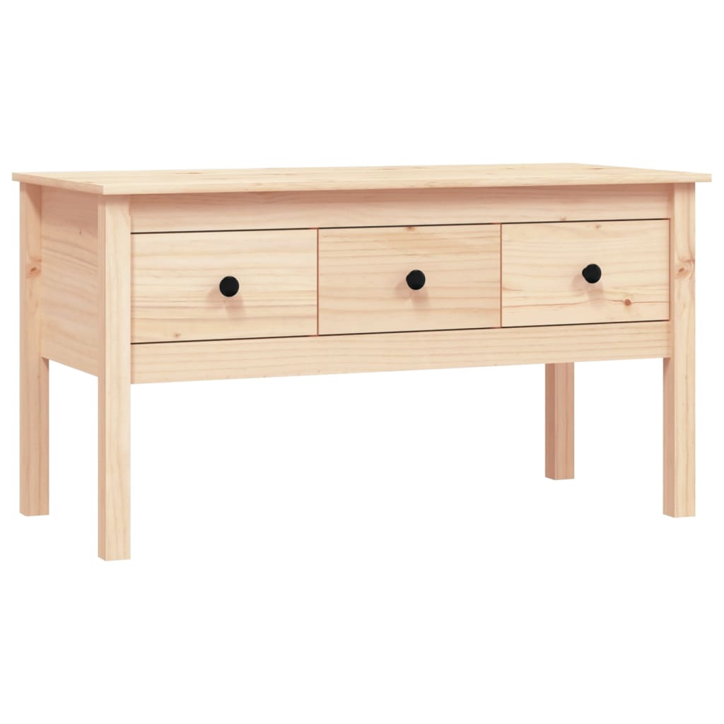 Table basse 102x49x55 cm en bois de pin massif