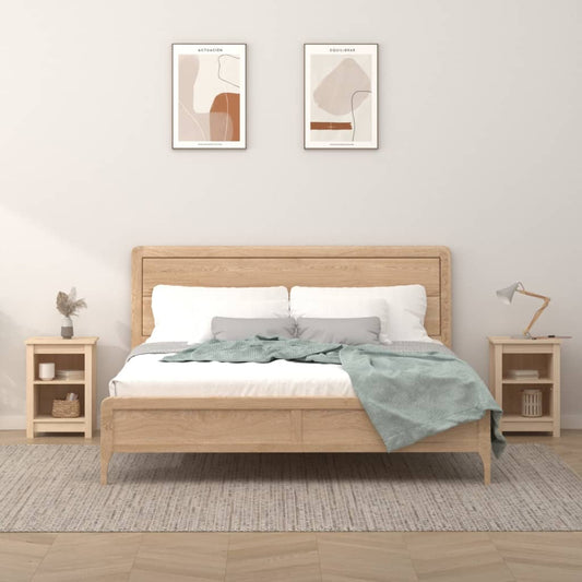 Bedside tables 2 pcs. 40x35x55 cm solid pine wood