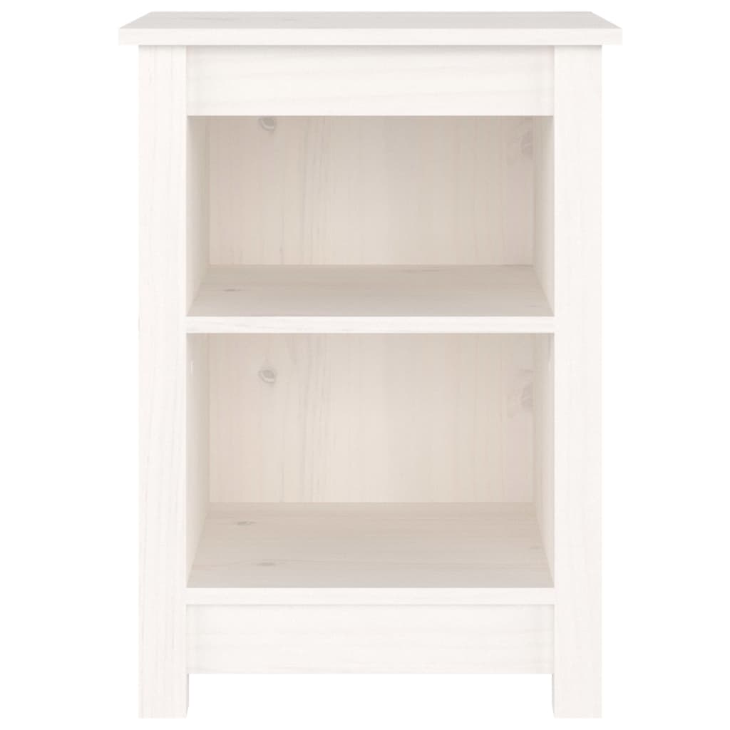 Bedside tables 2 pcs. White 40x35x55 cm solid pine wood