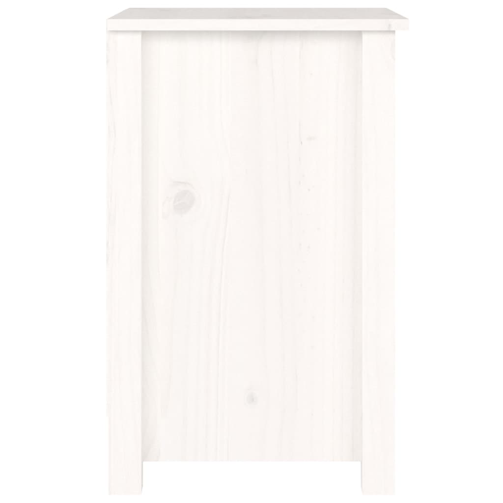 Bedside tables 2 pcs. White 40x35x55 cm solid pine wood