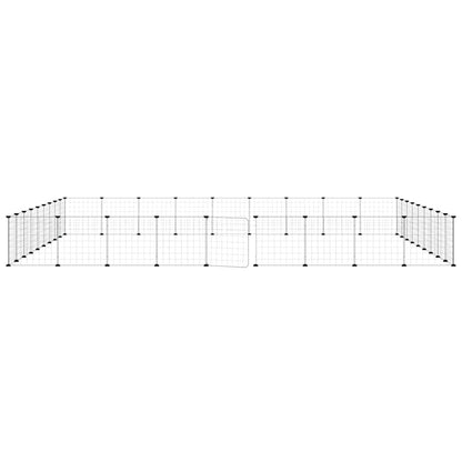 36-tlg. Haustierkäfig mit Tür Schwarz 315x315x35 cm Stahl