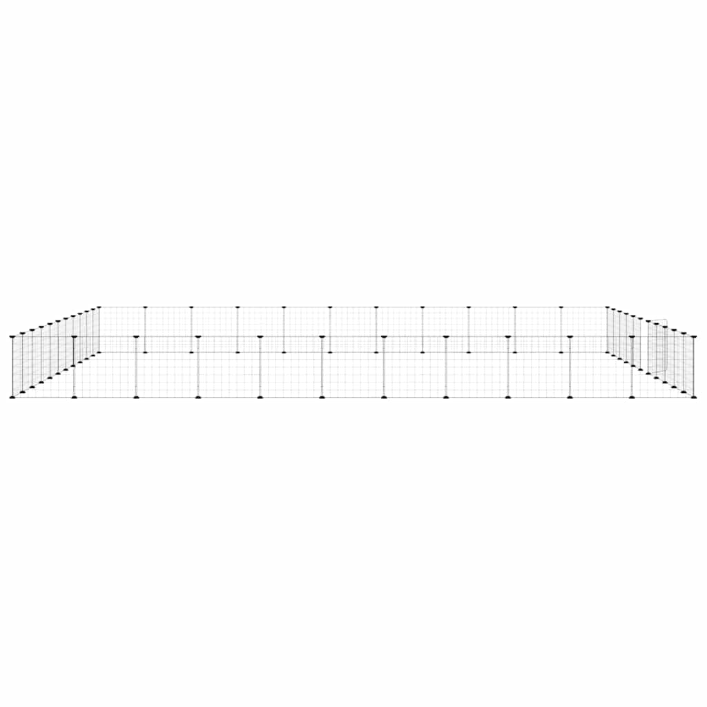 44-tlg. Haustierkäfig mit Tür Schwarz 35x35 cm Stahl