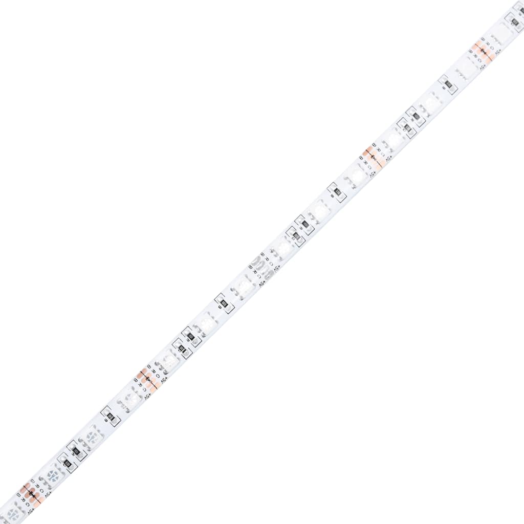 TV-Schrank mit LED-Leuchten Räuchereiche 140x36,5x40 cm