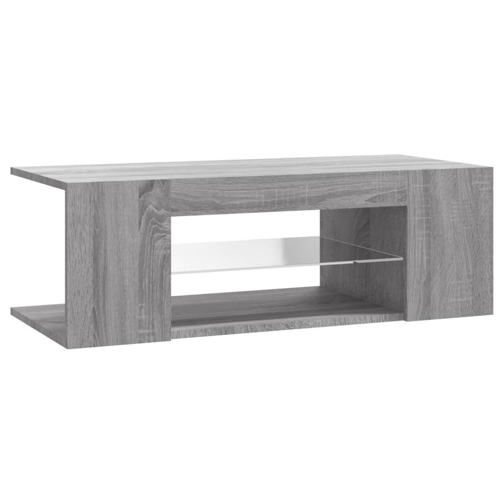 TV Cabinet with LED Lights Gray Sonoma 90x39x30 cm