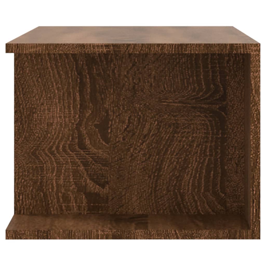 TV cabinet with LED lights brown oak look 90x39x30 cm