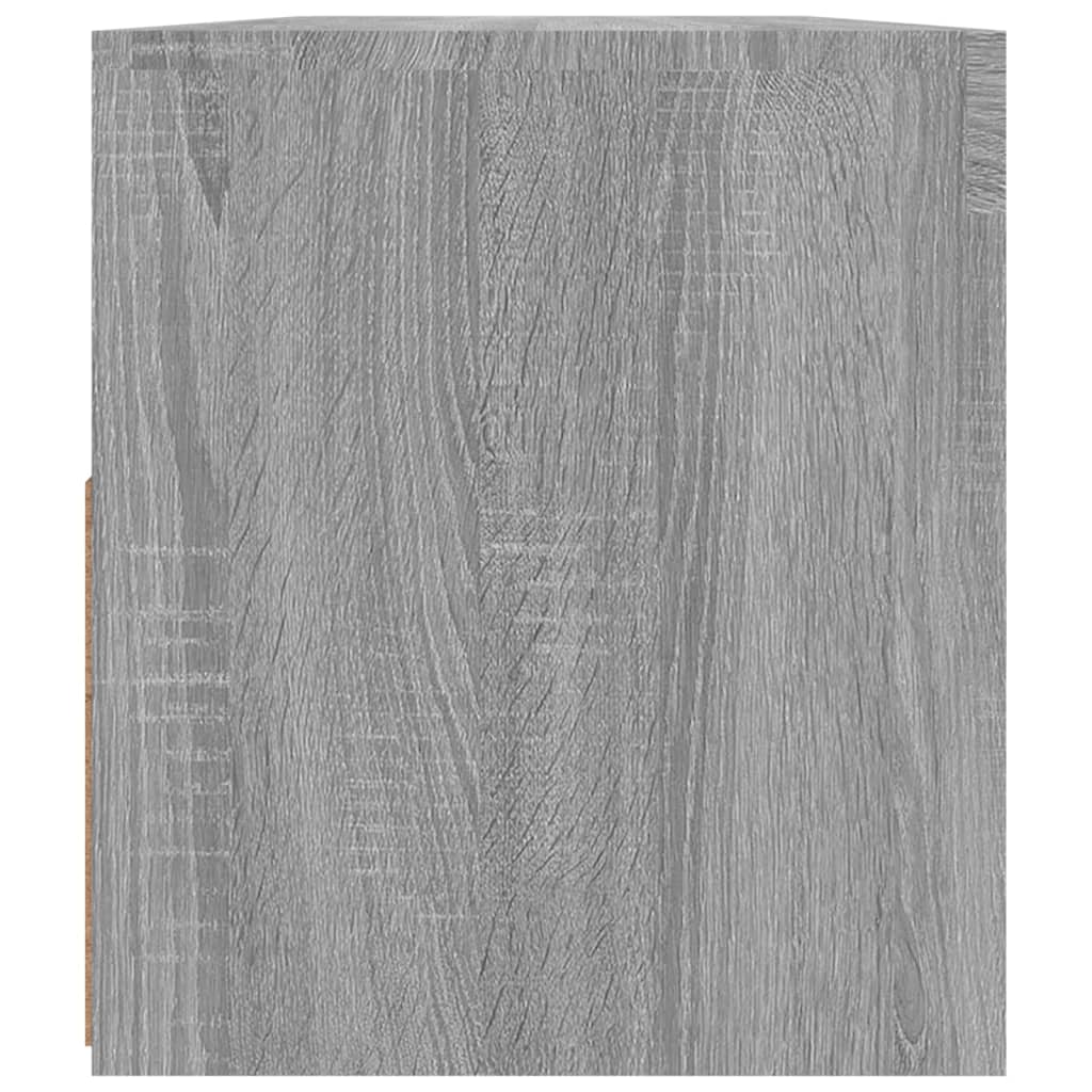 TV-Schrank mit LED-Leuchten Grau Sonoma 90x35x40 cm