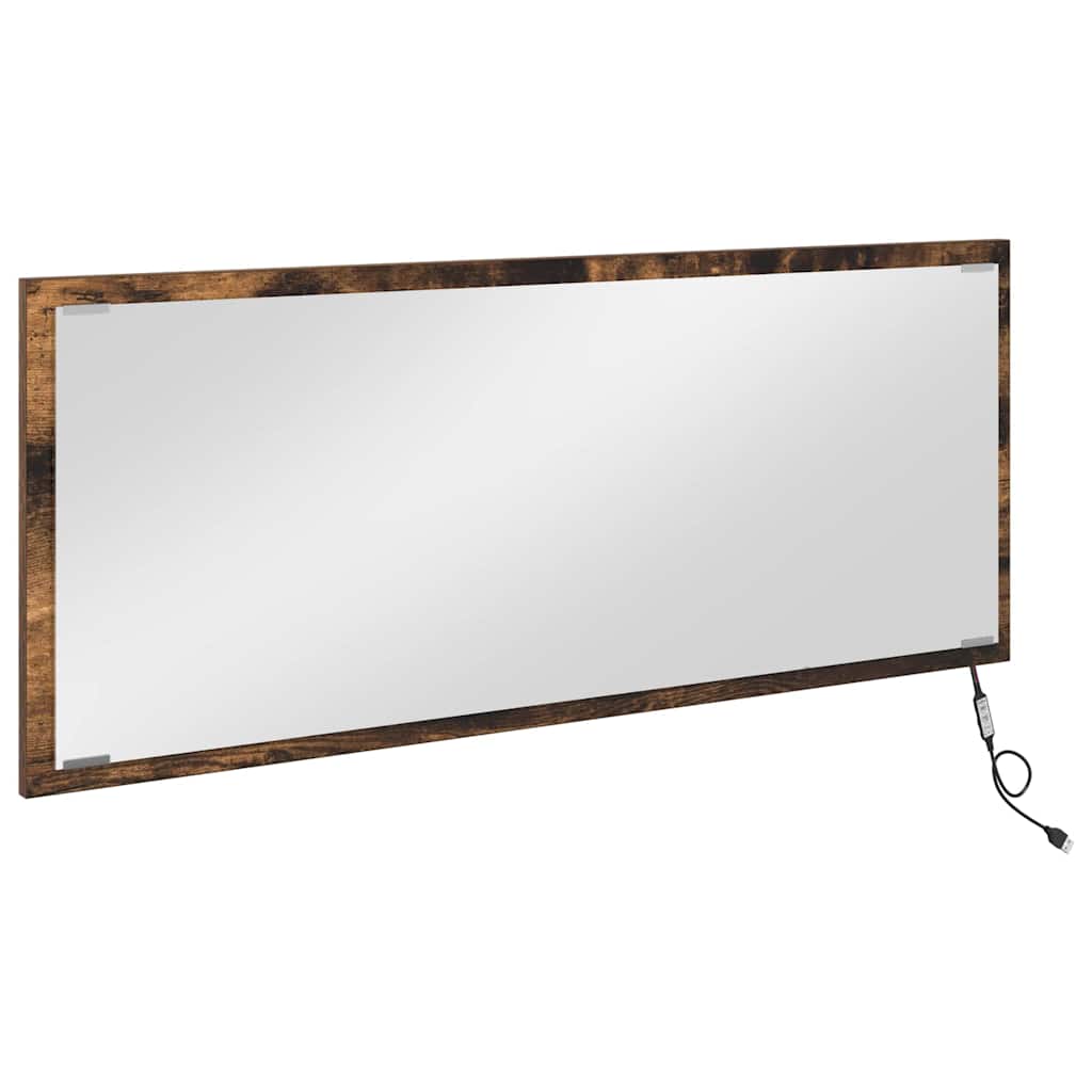 Spiegel Geräucherte Eiche 90 x 8,5 x 37 cm Holzwerkstoff