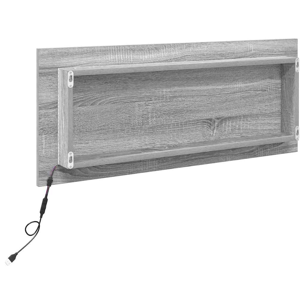 Spiegel Graues Sonoma 90 x 8,5 x 37 cm Holzwerkstoff