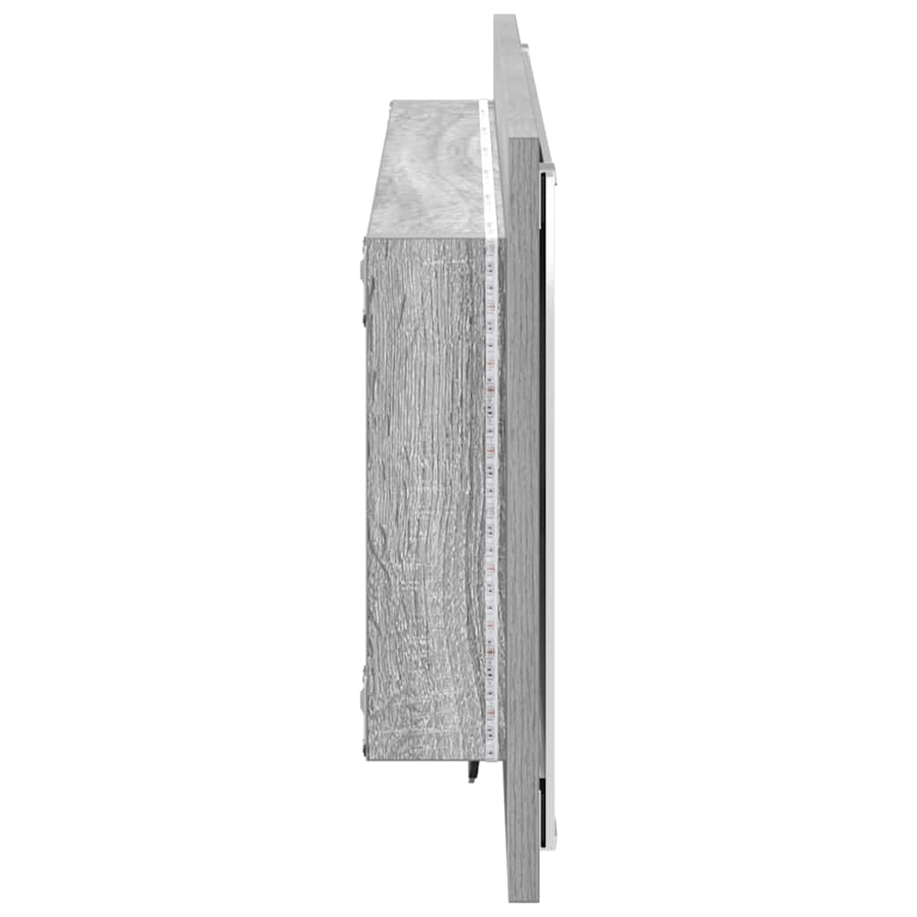 Spiegel Graues Sonoma 90 x 8,5 x 37 cm Holzwerkstoff