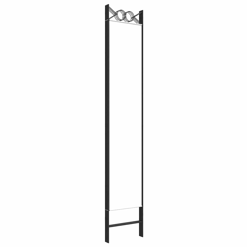 4-tlg. Paravent Weiß 160x220 cm Stoff